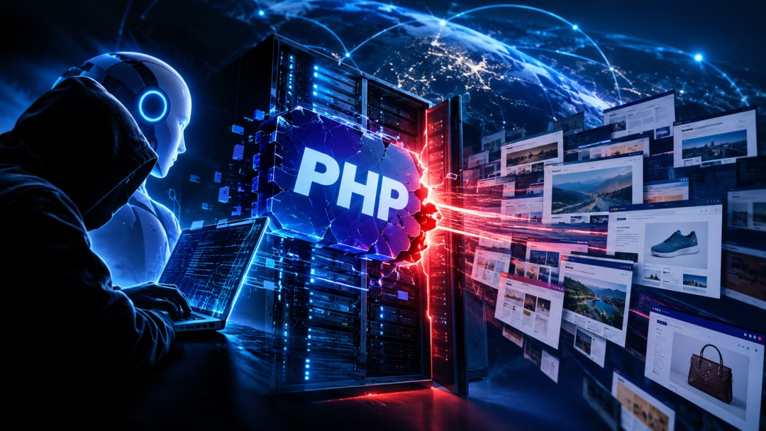 AI 生成的题图：PHP 漏洞导致大量网站受影响